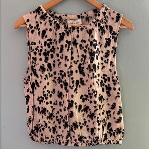 Cloth & Stone Black and Cream Sleeveless Blouse